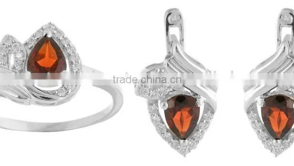 Unique Design Women's Fashion Ring Earring Set