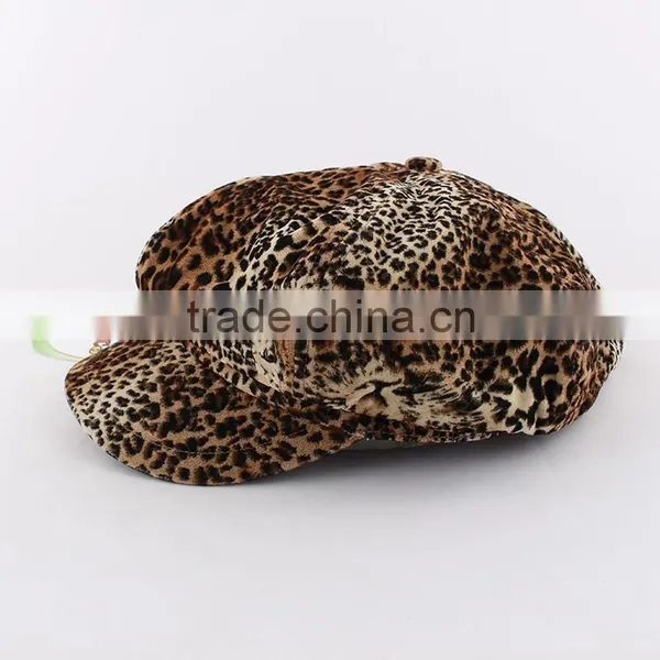 2015 Brand New Children Hats Girl Fashion Leopard Beret Baby Caps for Sale photo-2
