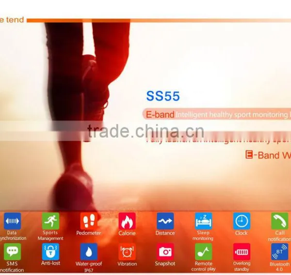 S55 Smart Bracelet Waterproof Bluetooth 4.0 Pedometer Band Health Wristband Fitness Tracker Smartband For Android IOS Phone photo-4