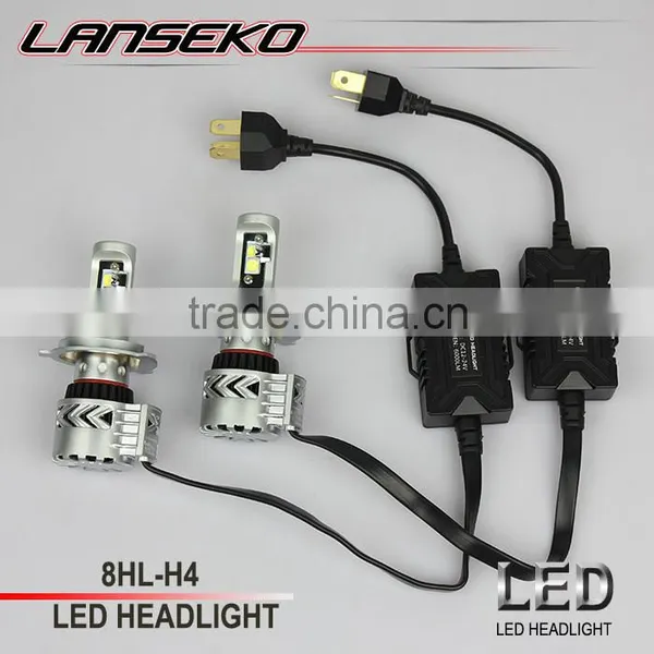 2016 NEWEST 6000lm h4 High Power Led Headlight Kit 12v Auto Headlight
