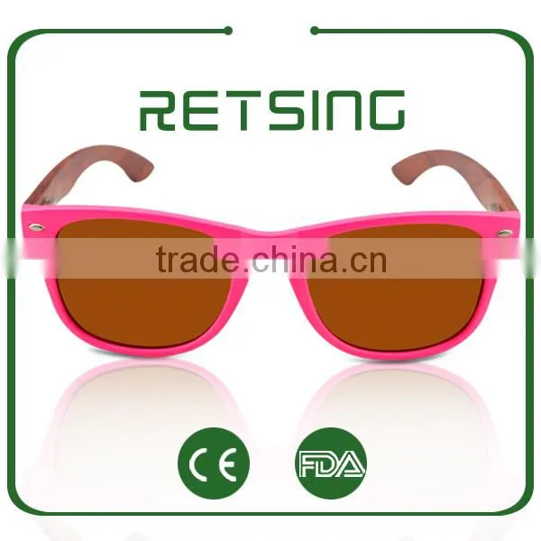 Plastic Frame Bamboo Arms Sunglasses Handmade, Bamboo Eyewear, Bamboo Sunglasses China