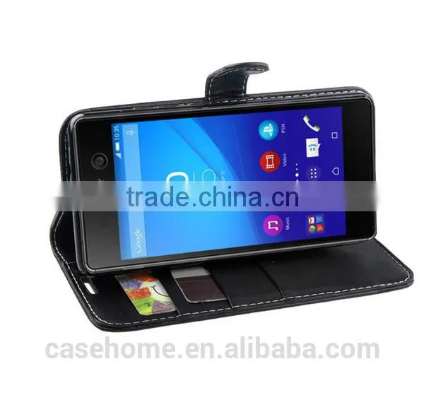 Professional OEM Manufacturer Provide Customized Stand Wallet Case for Sony Xperia M5 photo-3