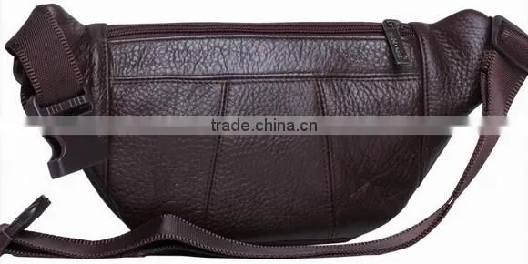 Gentalmen Waterproof Leather Waist Bag Tote Bag Sports Chest Pouch Bag photo-4