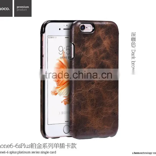Card Holder PU Back Case for IPhone 6s Plus Original HOCO Platinum Series Card Slot Soft Leather Cover for IPhone 6Plus MT-5772 photo-3