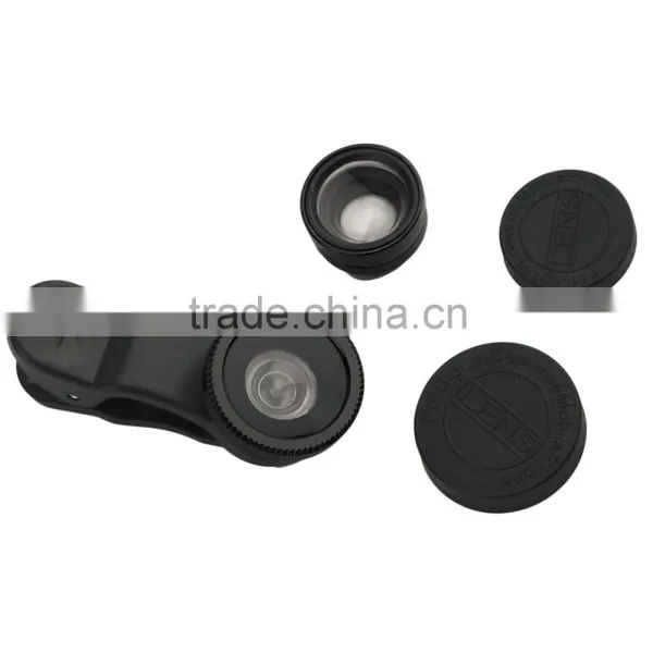 180 Degree Fisheye Macro 2 in 1 Lens Magnetic Mount for Mobile Phones Black photo-6