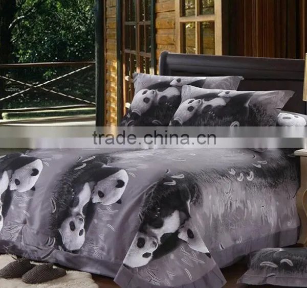 2016 Fashion 3D Panda 100% Natural Cotton Bed Cover Set photo-4
