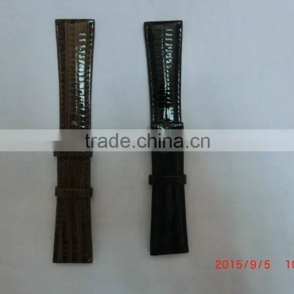Durable Leather Deployment Watch Band Strap Buckle Bracelet Watch Bands photo-2