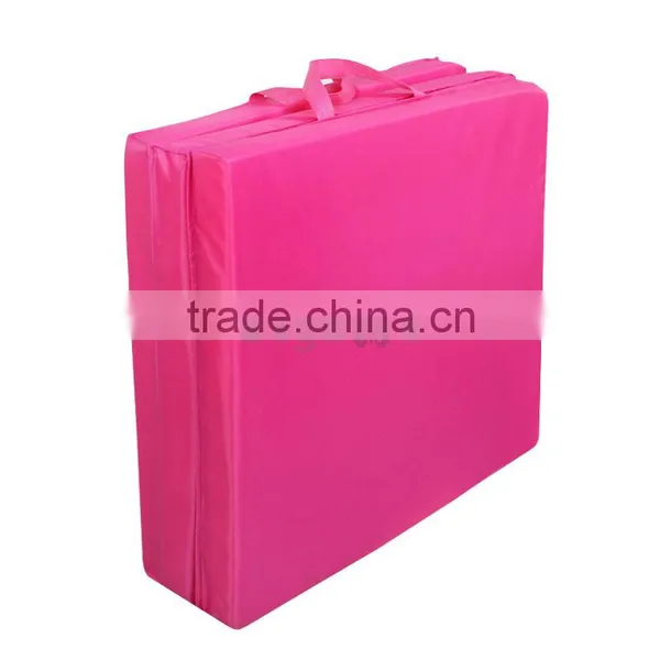 6x2'x2" Gymnastics Gym Folding Exercise Aerobics Mats Pink Stretching Yoga Mat photo-2