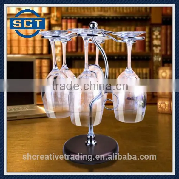 Elegant Red Wine Rack Glass Holder With Tree of Life Style photo-6