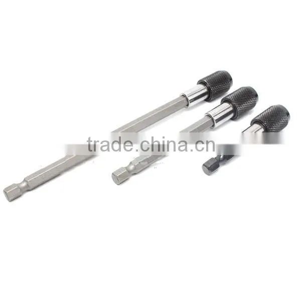 3Set 1/4 Inch Hex Bit Tip Holder Screwdriver Bit Extension Bar Electric Screwdriver Black AR-63 photo-2