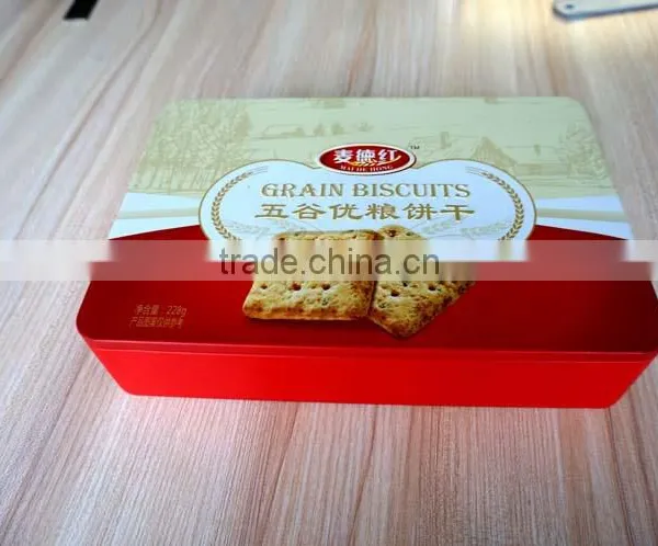 Largre Square Tin Can for Biscuit photo-2