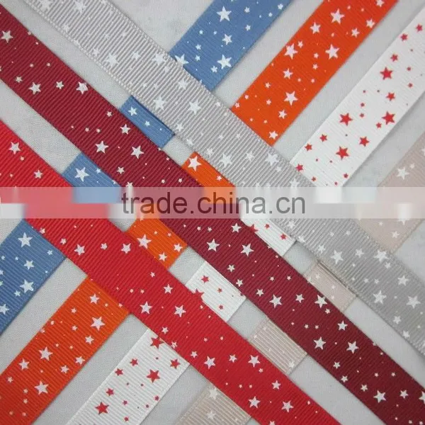 5/8 inch Grosgrain Star Printed Ribbon Wholesale