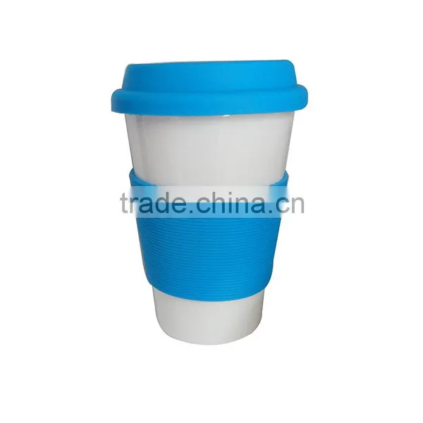Promotional Ceramic Travel Mug Silicone Lid photo-6