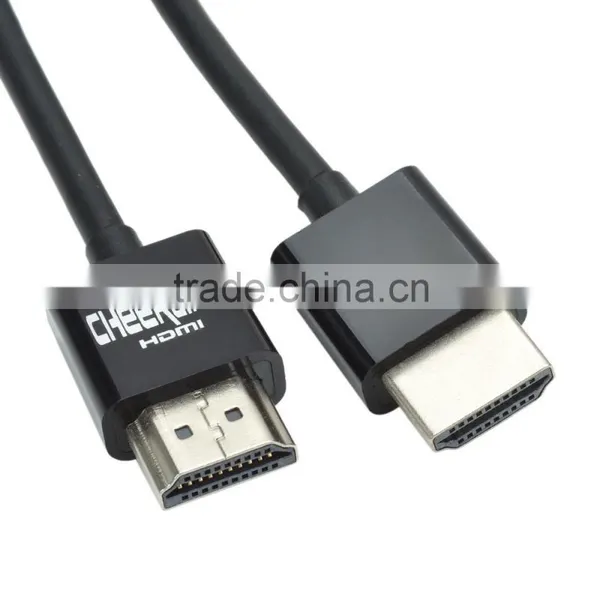 CHEERLINK Hot Selling 19+1 Core HDMI 1.4 Male to Male Audio Cable - Black + Silver photo-2