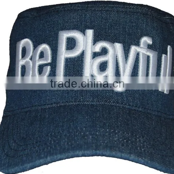 Wholesale Denim Cap/custom 3d Embroidery Military Hat photo-2