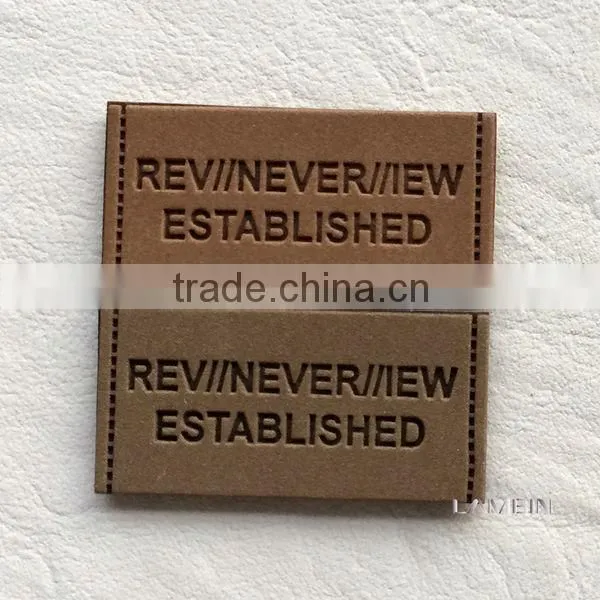 Custom Imitation Leather Brand Label Hangtag for Travelling Backpack Bags photo-3
