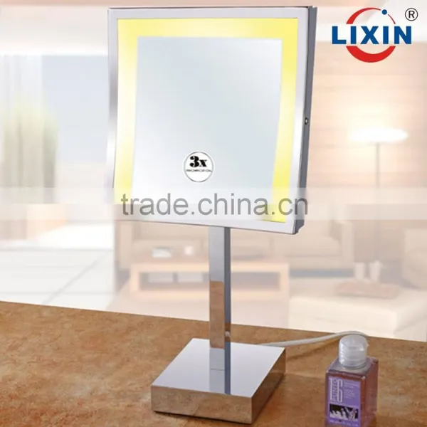 Square Backlit Bathroom Mirror With Magnifying Mirror,desktop Makeup Mirror