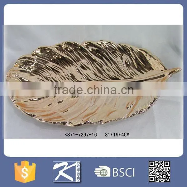 Porcelain White Feather Plates for Sale photo-2