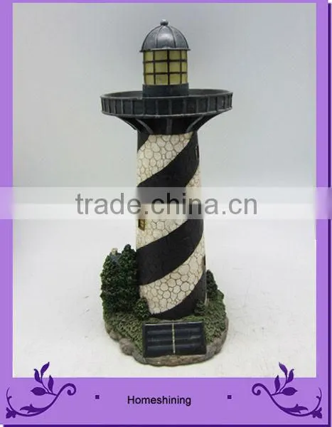 Polystone Solar Light Tower for Garden Decoration
