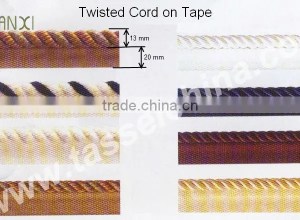 13mm Polyester Cords With Lip for Sofa