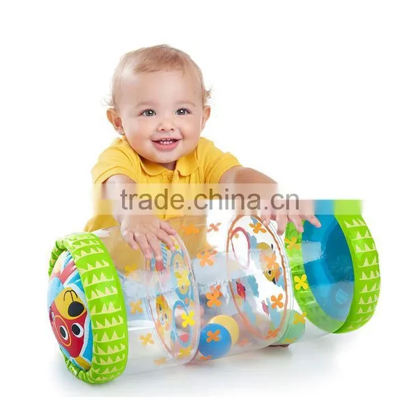 Multi-color Eco-friendly Plastic Inflatable Baby Step Roller Toy photo-3