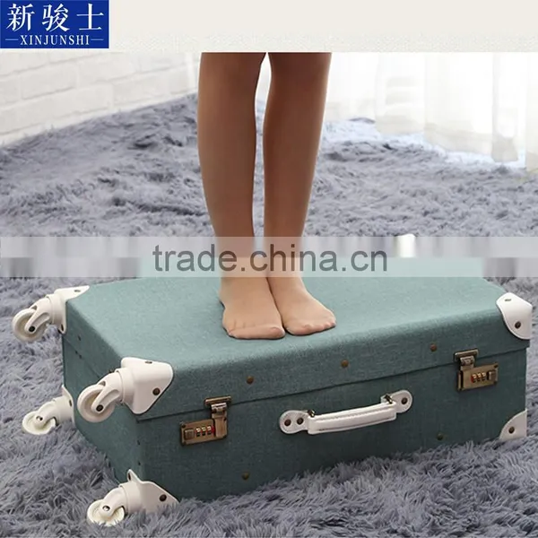 PU Lluggage And Cases Vintage Carry Bag Travel Vintage Suitcase Trolley photo-4