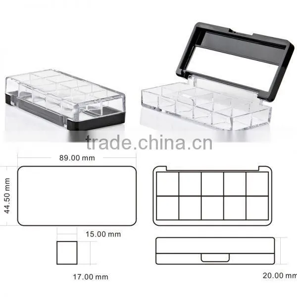 Ten Color Eyeshadow Palette Transparent Cosmetic Case photo-3