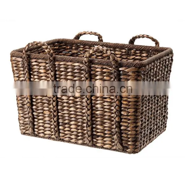 Natural Seagrass Storage Basket With Handles photo-2