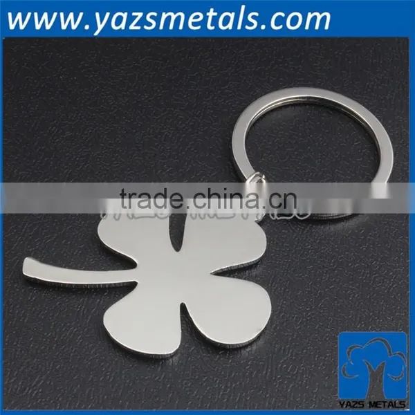 Enamel Metal Four Leaf Clover Lucky Keychain photo-2