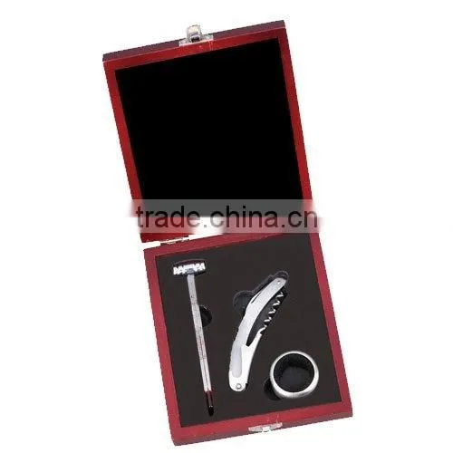 Wine set corkscrew+thermometer+wine ring