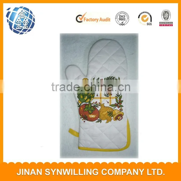 Promotional Gifts Printing Oven Mitts Home Kitchen Baking Gloves Cotton White photo-3