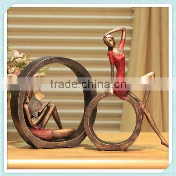 Polyresin American Figure Sculpture Country Style Figurine photo-4
