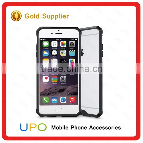[UPO] Fashionable Wholesales Shockproof Hybrid TPU PC Transparent Clear Armor Phone Case for IPhone 6 Plus photo-5
