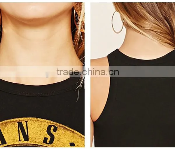 OEM Custom Printing Top Slim Fit Vest I-shape Crop Top for Women photo-3