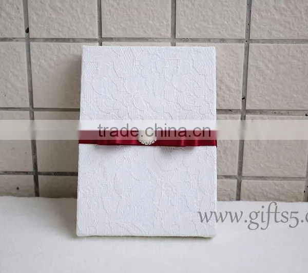 Handmade Elegant White Lace Wedding Invitation Boxes photo-6