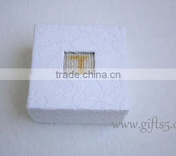 Personalized Engagement Ring Box With Beaded Name Plate of J photo-3