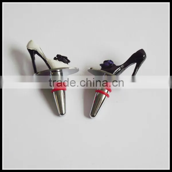 Resin and Metal Fashion Design Custom High Heel Shoe Wine Bottle Stopper photo-2