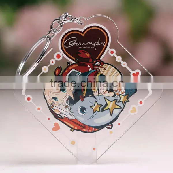 2015 Low Price Quality Custom Transparent Acrylic Keychain/clear Keychain photo-3