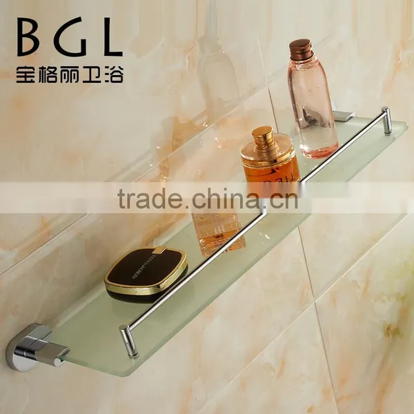 2015News Modern Design Bathroom Accessories Frosted Simple Desgin Hardware Zinc Alloy Glass Shelf photo-2