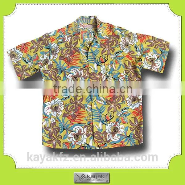 Custom-made Fashion Printed Cotton Men's Aloha Shirt photo-2