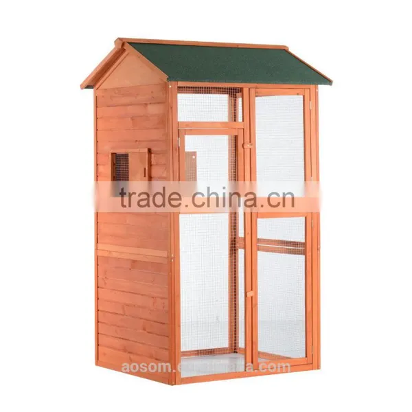 Pawhut 71" Large Vertical Outdoor Aviary Bird Cage - Golden Red photo-3