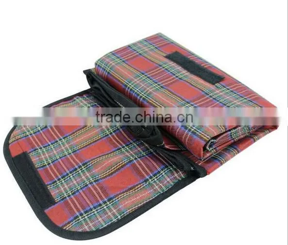 Check Printed Oxford Cloth Outdoor Blanket photo-2