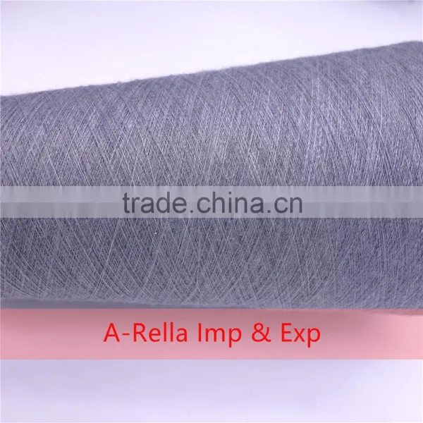 Nep Yarn Gray Yarn 5# 32S/1 in Cone Knitting Yarn 100% Polyester photo-4
