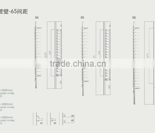 Walll Mounted Sunglasses Display Bars;locking Eyeglasses Display Poles;spectacle Display Rods photo-3