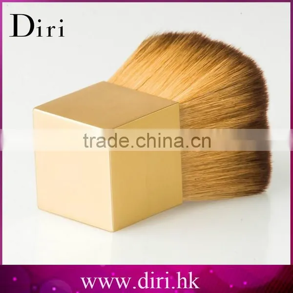 Golden Color Kabuki Brush Square Shape Handle Cosmetic Powder Brush photo-2
