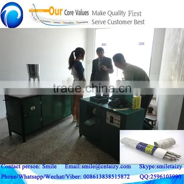 Taizy brand factory prices energy recycling waste paper pencil making machine