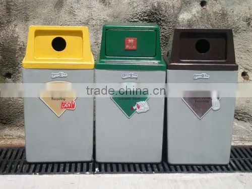 Customize Plastic Dustbin, Recycle Trash Bin ,blow Molding Sanitation ,HDPE Outdoor Plastic Dustbin photo-3
