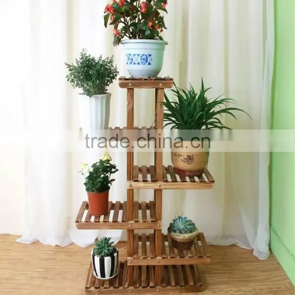 2017 Newest Antique Wooden Plant Stand for Home and Garden photo-2