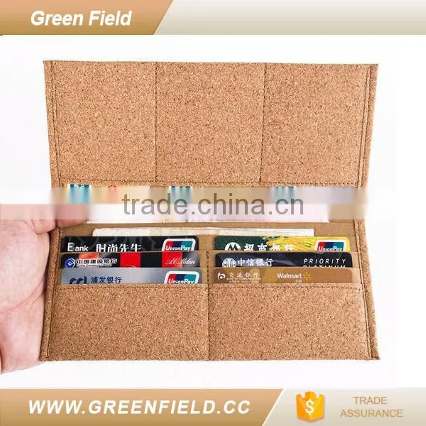 Green Field Natural Vegan Cork Fabric Wallet Purse Card Holder photo-2