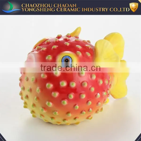 Colorful Ceramic Fish Home Decoration Columns photo-3